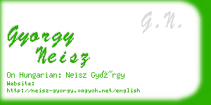 gyorgy neisz business card